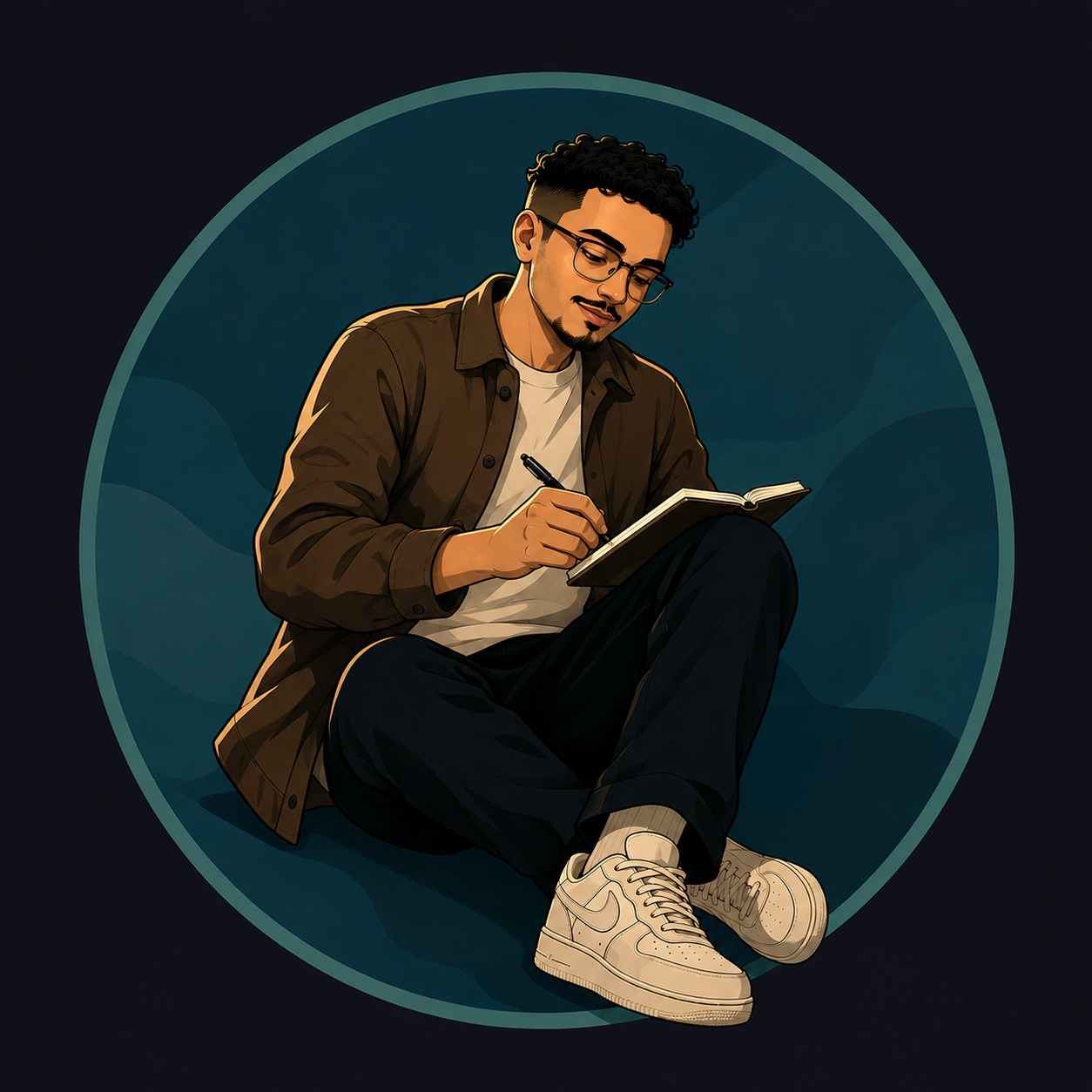 Stylized portrait of Christian Bakhit