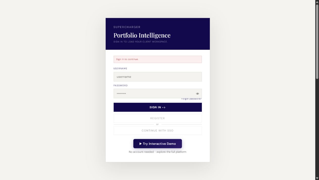 Portfolio by Supercharge website preview