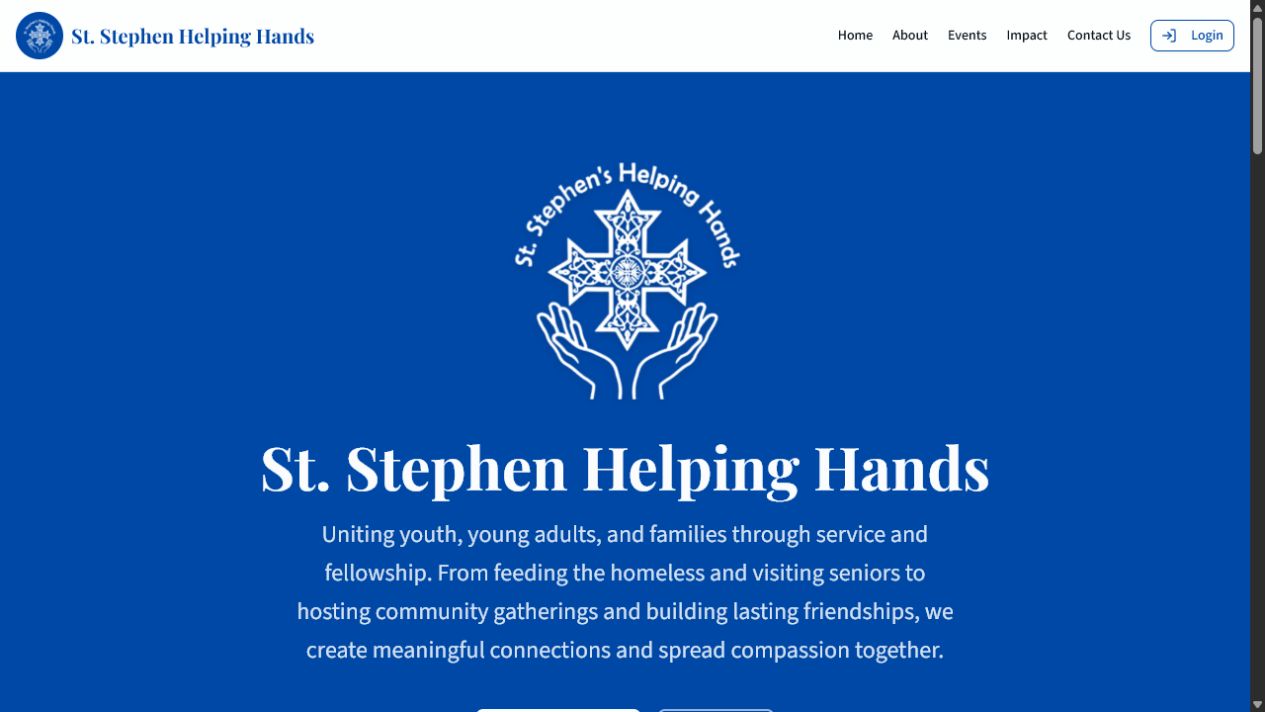 SSHelping Hands website preview