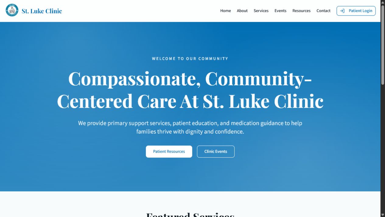 St. Luke website preview